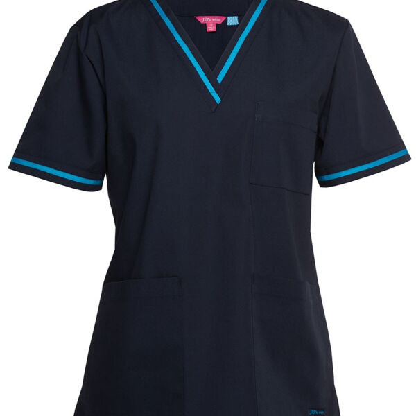 JB's  CONTRAST LADIES SCRUBS TOP Thumbnail