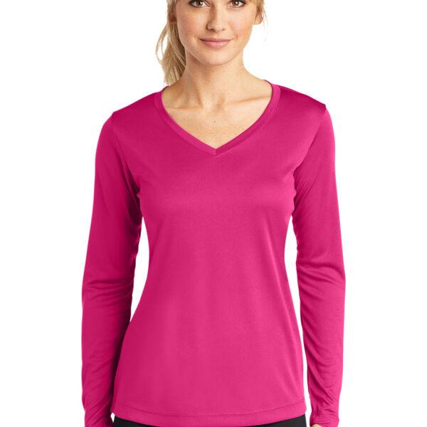 Women's Long Sleeve PosiCharge ® Competitor V Neck Tee Thumbnail