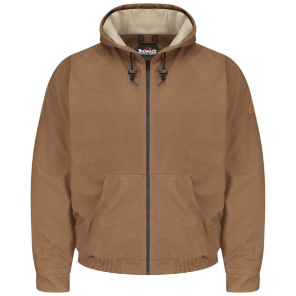 Men's Tall Brown Duck Hooded Jacket - EXCEL FR® ComforTouch Thumbnail