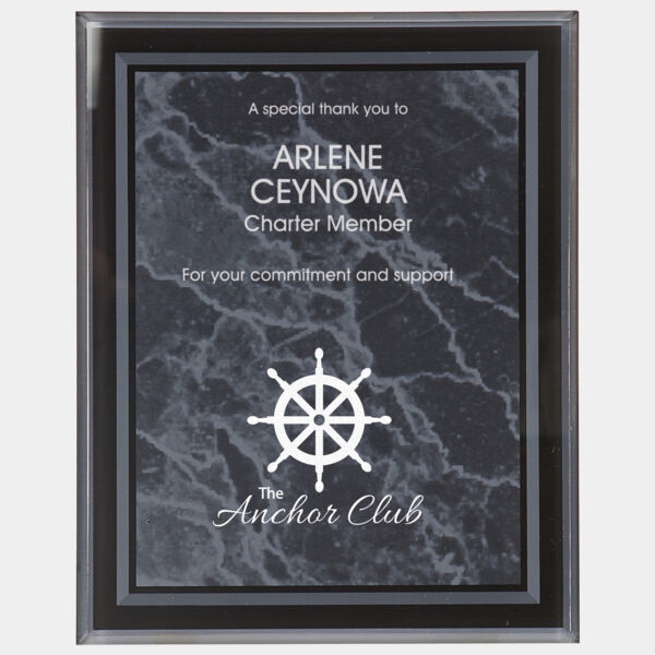 7" x 9" Marble Border -Plaq Acrylic Thumbnail