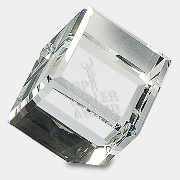 2 1/2" x 2 1/2" Crystal Cube Thumbnail