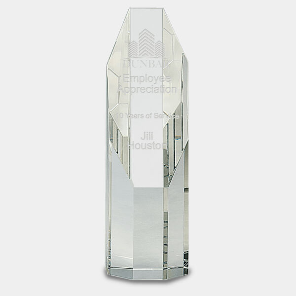 7 1/2" Octagon Slant-Top Crystal Tower Thumbnail
