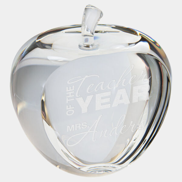 3 3/4" Crystal Apple with Flat Face Thumbnail