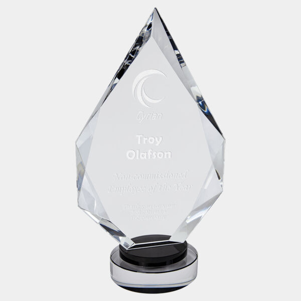 10 1/4" Diamond Crystal on & Round Base Thumbnail