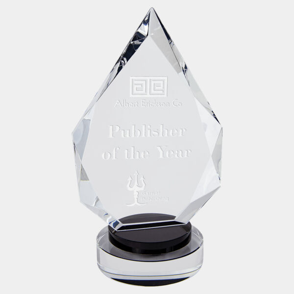 9 1/2" Diamond Crystal on & Round Base Thumbnail
