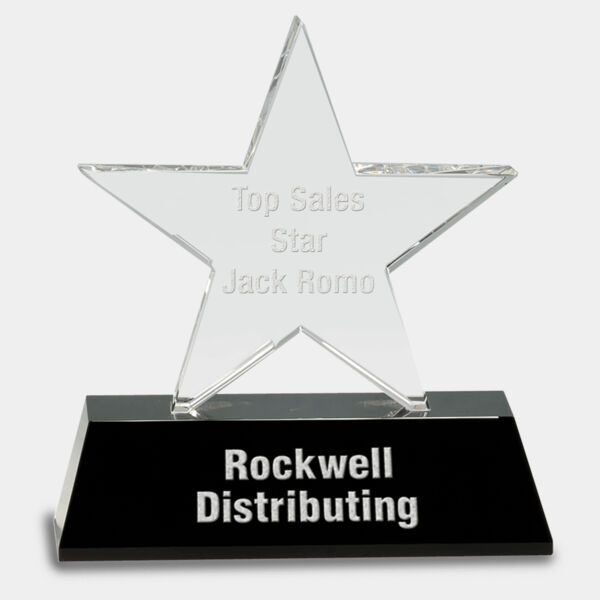 6 3/4" Crystal Star on Pedestal Base Thumbnail
