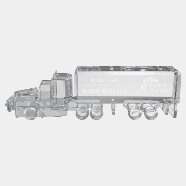 10" x 3" Crystal Semi Truck Thumbnail
