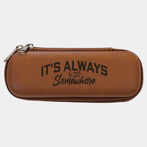 7" x 2 1/2" x 1 3/4" Leatherette Smoke Case Thumbnail