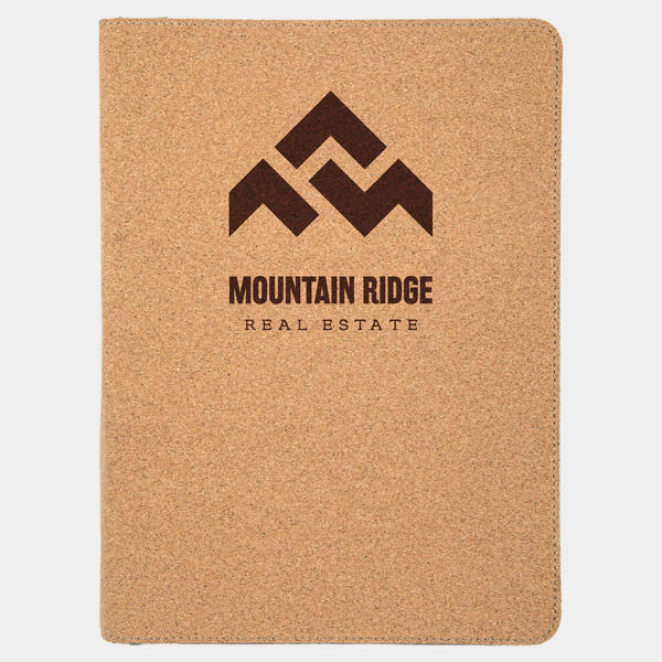 9 1/2" x 12" Cork with Zipper Portfolio with Notepad Thumbnail