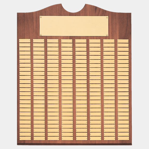20" x 30"/Plates 7/8" x 2 3/4" American 80 Plate Perpetual Plaque with Brushed Brass Plates Thumbnail