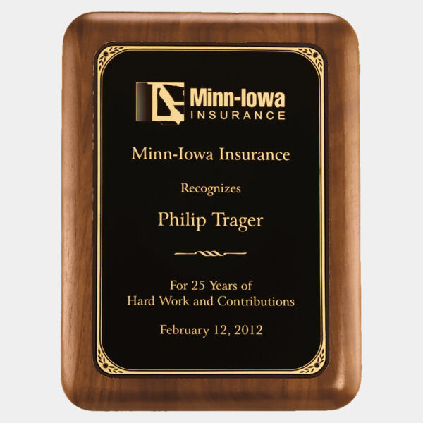 7" x 9" American Plaque with Border Laserable Brass Plate Thumbnail