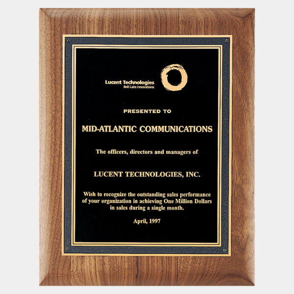 7" x 9" American Plaque with Florentine Border Textured LaserFX Plate Thumbnail
