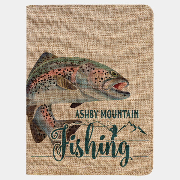 7" x 9" Sublimatable Burlap Small Portfolio with Notepad Thumbnail