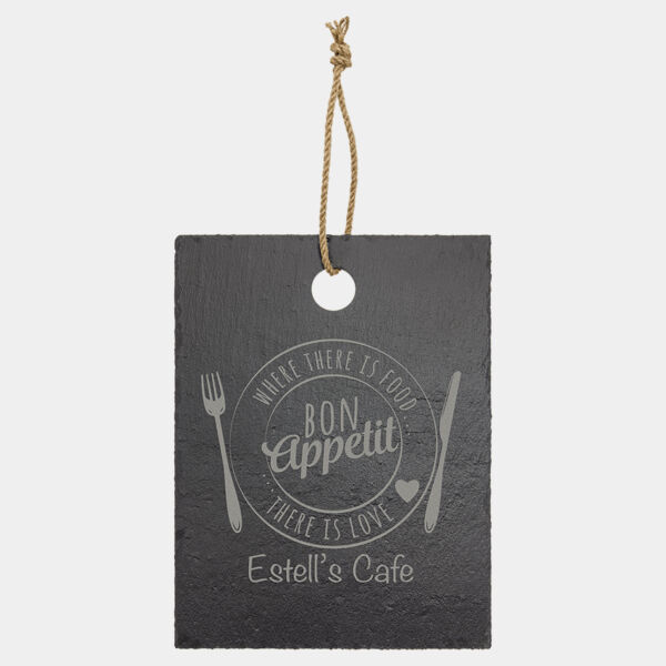 11 1/2" x 8 3/4" Rectangle Slate Cutting Board with Hanger String Thumbnail