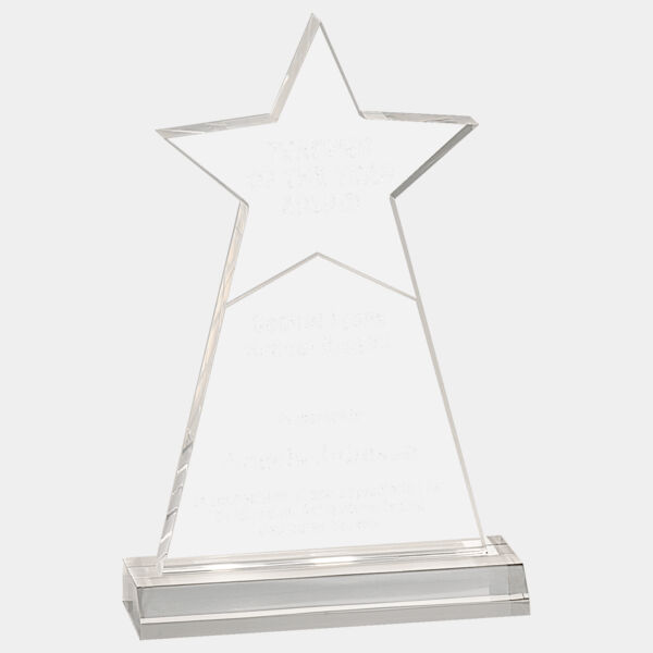 4 3/4" x 8" Star Obelisk Acrylic with 5 3/4" inch Base Thumbnail
