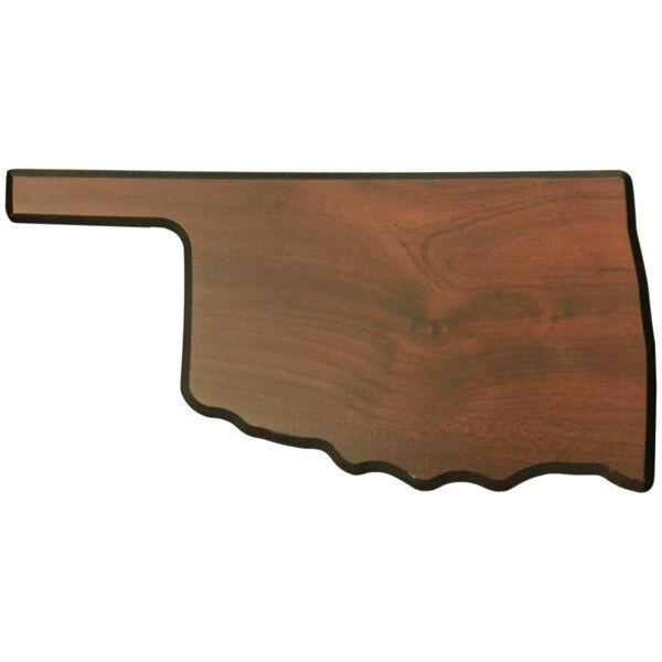 11" x 5 1/2" Finish Edge Oklahoma State Plaque Thumbnail