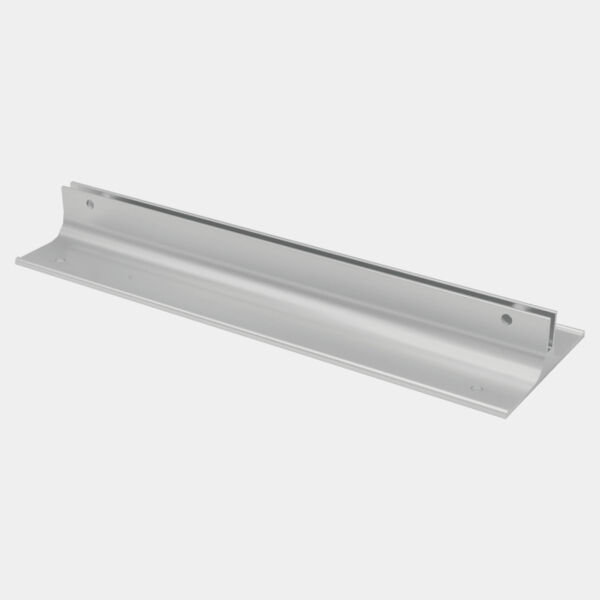 8", Satin , Kota Pro Aluminum Corridor Bracket, Fits 1/8" Thick Plastic Insert Thumbnail