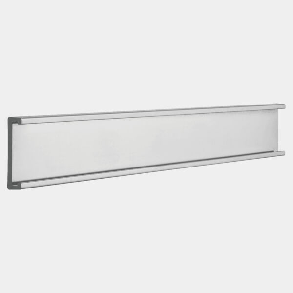 1" x 4", Satin , Kota Pro Aluminum Wall Bracket without Mounting Holes, Fits 1/16" Thick Plastic Insert Thumbnail
