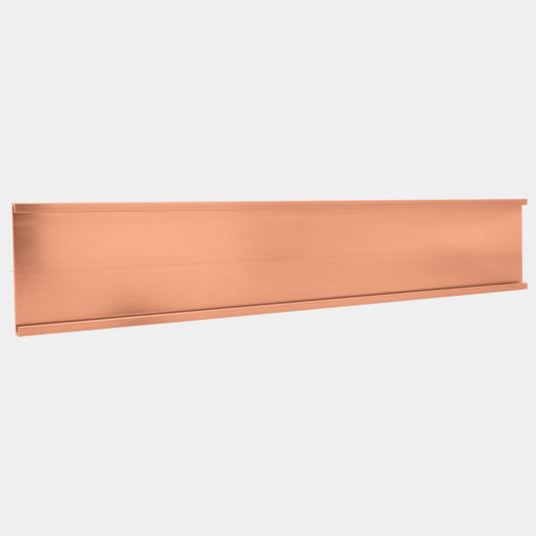 1 1/2" x 10", Polished , Kota Pro Aluminum Wall Bracket without Mounting Holes, Fits 1/16" Thick Plastic Insert Thumbnail