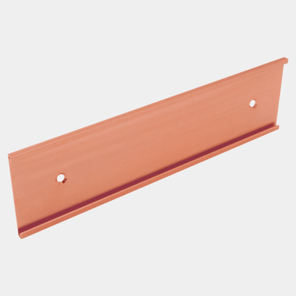 4" x 10", Polished , Kota Pro Aluminum Wall Bracket with Mounting Holes, Fits 1/8" Thick Plastic Insert Thumbnail
