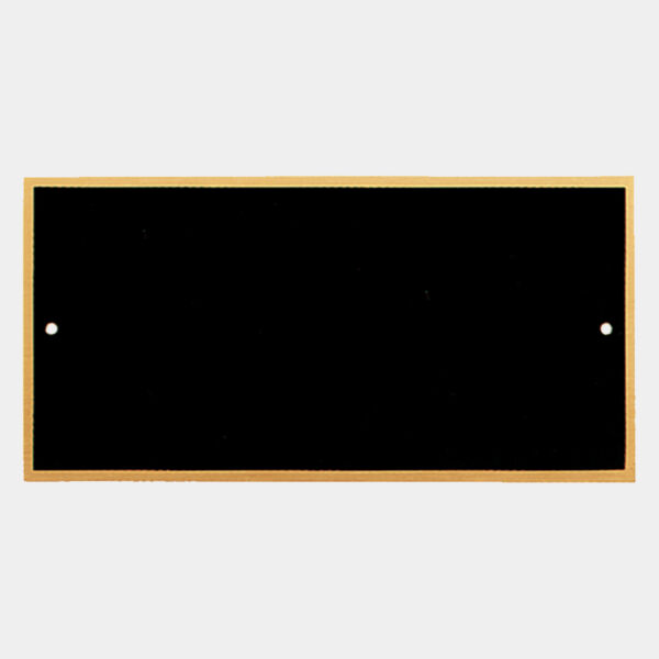 2 3/4" x 6 1/4" Laserable Brass Plate with Border and 2 Holes Thumbnail