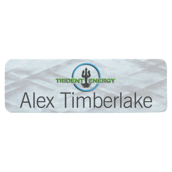 2 3/4" x 7/8" Dynasub Aluminum Name Badge Plate Thumbnail